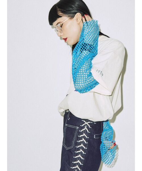 jouetie（ジュエティ）の「ハンドステッチライク BIG Tシャツ（Tシャツ/カットソー・レディース・ブラック/ピンク/アイボリー・MEDIUM）」の15枚目の写真