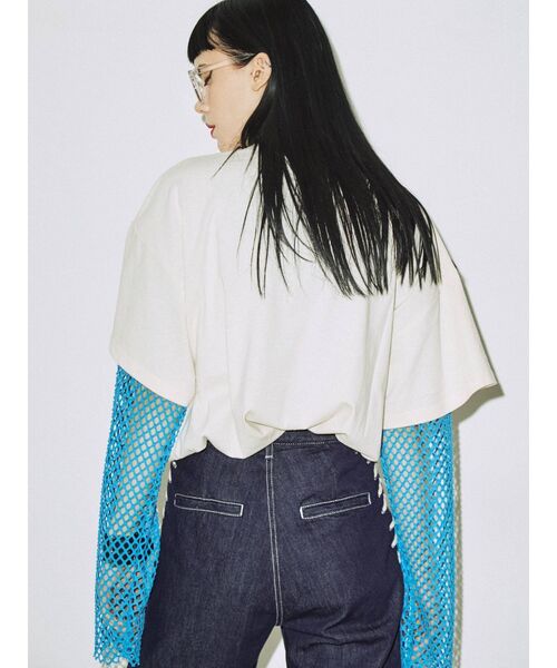 jouetie（ジュエティ）の「ハンドステッチライク BIG Tシャツ（Tシャツ/カットソー・レディース・ブラック/ピンク/アイボリー・MEDIUM）」の14枚目の写真