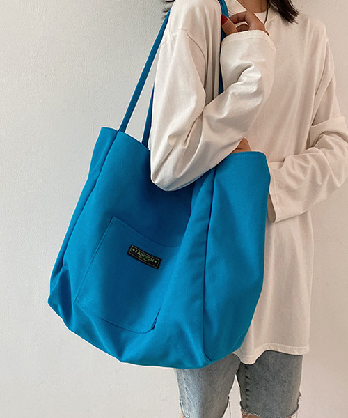 c.u.l(シーユーエル)の「キャンパスカラートートバッグ cula408(トートバッグ・レディース・グリーン/ピンク/オレンジ/ブルー/アイボリー/ブラック・FREE)」の18枚目の写真