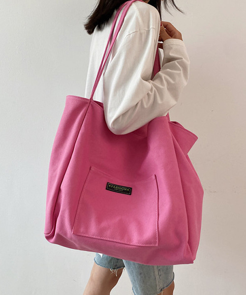 c.u.l(シーユーエル)の「キャンパスカラートートバッグ cula408(トートバッグ・レディース・グリーン/ピンク/オレンジ/ブルー/アイボリー/ブラック・FREE)」の19枚目の写真