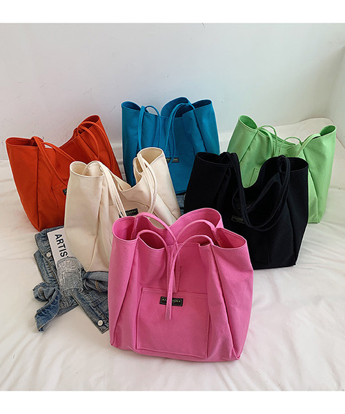 c.u.l(シーユーエル)の「キャンパスカラートートバッグ cula408(トートバッグ・レディース・グリーン/ピンク/オレンジ/ブルー/アイボリー/ブラック・FREE)」の20枚目の写真