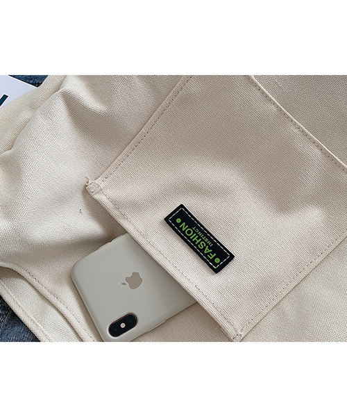 c.u.l(シーユーエル)の「キャンパスカラートートバッグ cula408(トートバッグ・レディース・グリーン/ピンク/オレンジ/ブルー/アイボリー/ブラック・FREE)」の7枚目の写真