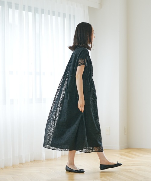 PUAL CE CIN(ピュアルセシン)の「インナーワンピース(ワンピース・レディース・ブラック/アイボリー・FREE)」の4枚目の写真