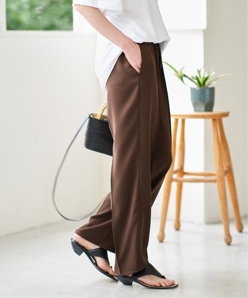 JOURNAL STANDARD（ジャーナルスタンダード）の「リラックスストレッチイージーパンツ（その他パンツ・レディース・ブラック/ブラウン/グリーン系その他・38/36）」の3枚目の写真