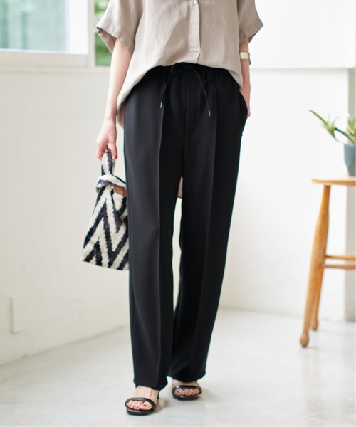 JOURNAL STANDARD（ジャーナルスタンダード）の「リラックスストレッチイージーパンツ（その他パンツ・レディース・ブラック/ブラウン/グリーン系その他・38/36）」の2枚目の写真