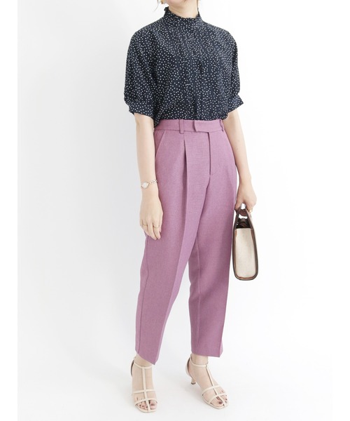 Te chichi（テチチ）の「スタンドフリルハシゴレースブラウス（シャツ/ブラウス・レディース・ブラック/ネイビー/オフホワイト/グリーン・ﾌﾘ-）」の7枚目の写真