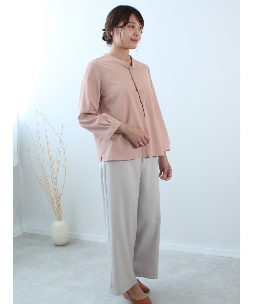 fleur by mint breeze(フルールバイミントブリーズ)の「【M~5L 大きいサイズ】ボウタイ フェミニン ブラウス(シャツ/ブラウス・レディース・ピンク/オフホワイト/ネイビー・4L/5L/LL/L/3L/M)」の17枚目の写真