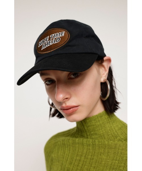 SLY(スライ)の「PATCH STITCH CAP パッチステッチ キャップ(キャップ・レディース・ブラック/グリーン・FREE)」の2枚目の写真