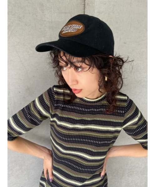 SLY(スライ)の「PATCH STITCH CAP パッチステッチ キャップ(キャップ・レディース・ブラック/グリーン・FREE)」の20枚目の写真
