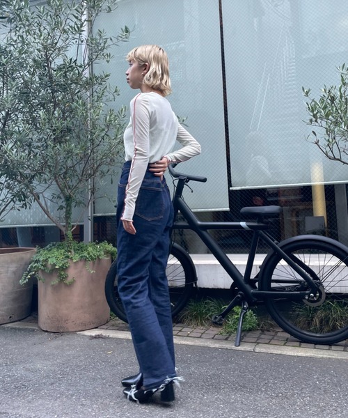 CIAOPANIC(チャオパニック)の「フレアデニムKELLY(デニムパンツ・レディース・ブルー/ネイビー・MEDIUM/SMALL)」の21枚目の写真