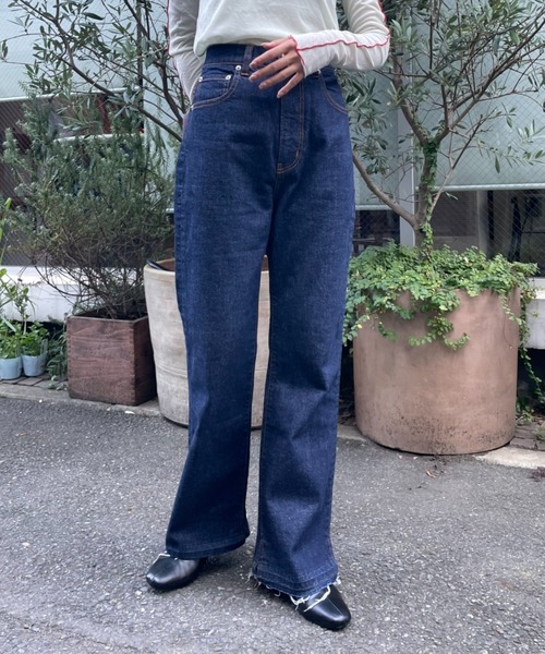 CIAOPANIC(チャオパニック)の「フレアデニムKELLY(デニムパンツ・レディース・ブルー/ネイビー・MEDIUM/SMALL)」の16枚目の写真