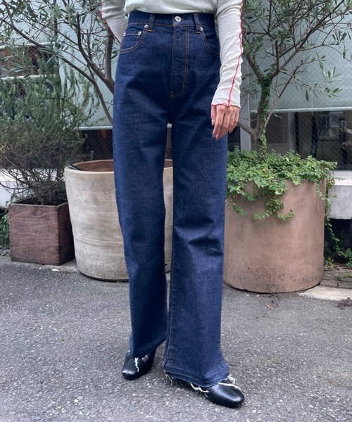 CIAOPANIC(チャオパニック)の「フレアデニムKELLY(デニムパンツ・レディース・ブルー/ネイビー・MEDIUM/SMALL)」の14枚目の写真