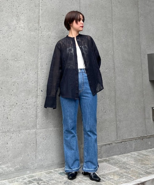 CIAOPANIC(チャオパニック)の「フレアデニムKELLY(デニムパンツ・レディース・ブルー/ネイビー・MEDIUM/SMALL)」の7枚目の写真