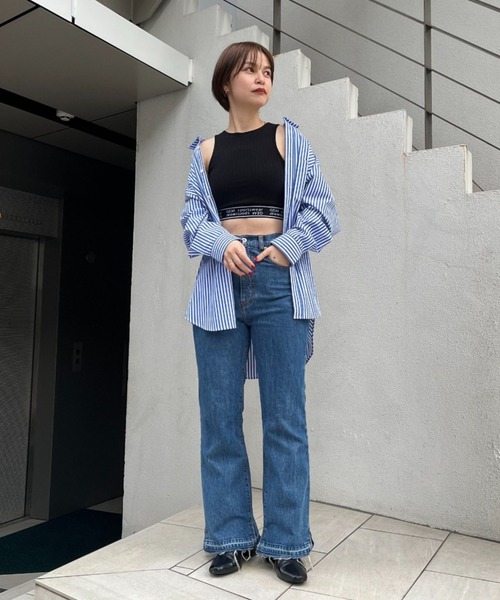CIAOPANIC(チャオパニック)の「フレアデニムKELLY(デニムパンツ・レディース・ブルー/ネイビー・MEDIUM/SMALL)」の9枚目の写真