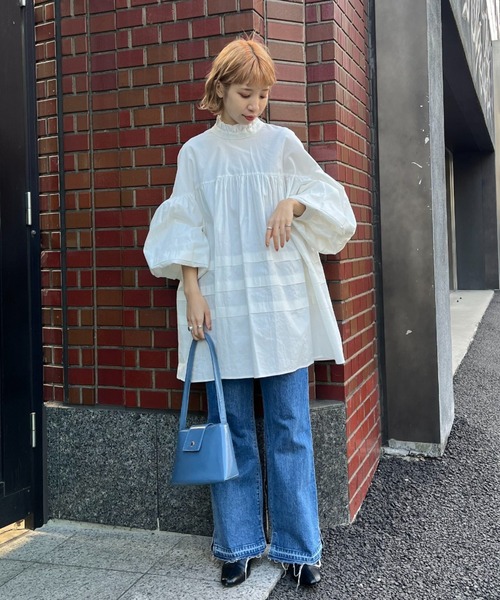 CIAOPANIC(チャオパニック)の「フレアデニムKELLY(デニムパンツ・レディース・ブルー/ネイビー・MEDIUM/SMALL)」の11枚目の写真