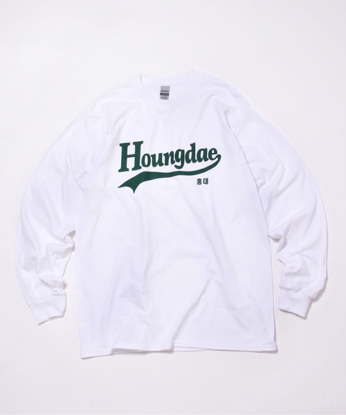 GILDAN(ギルダン)の「【GILDAN/ギルダン】韓国シティ カレッジロゴ プリントロングTシャツ ユニセックス/韓国/KOREA(Tシャツ/カットソー・メンズ・ホワイト/ブラック/パープル/グリーン・LL/3L/L)」の6枚目の写真