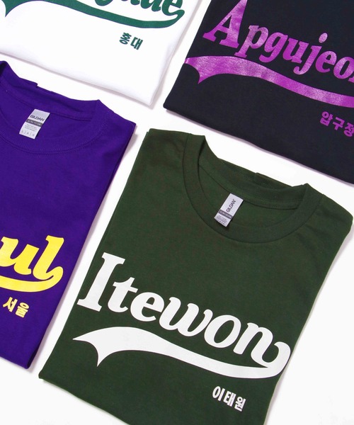 GILDAN(ギルダン)の「【GILDAN/ギルダン】韓国シティ カレッジロゴ プリントロングTシャツ ユニセックス/韓国/KOREA(Tシャツ/カットソー・メンズ・ホワイト/ブラック/パープル/グリーン・LL/3L/L)」の14枚目の写真