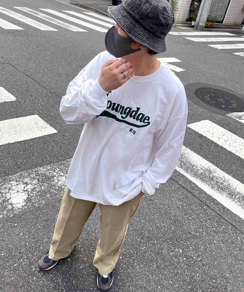 GILDAN(ギルダン)の「【GILDAN/ギルダン】韓国シティ カレッジロゴ プリントロングTシャツ ユニセックス/韓国/KOREA(Tシャツ/カットソー・メンズ・ホワイト/ブラック/パープル/グリーン・LL/3L/L)」の16枚目の写真