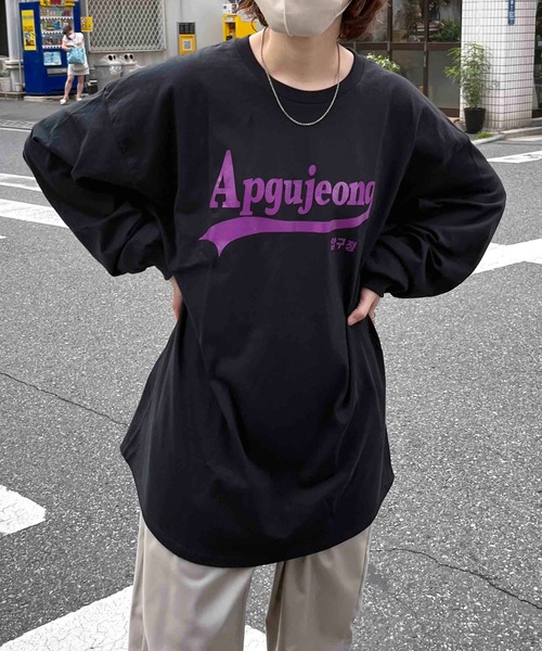 GILDAN(ギルダン)の「【GILDAN/ギルダン】韓国シティ カレッジロゴ プリントロングTシャツ ユニセックス/韓国/KOREA(Tシャツ/カットソー・メンズ・ホワイト/ブラック/パープル/グリーン・LL/3L/L)」の19枚目の写真