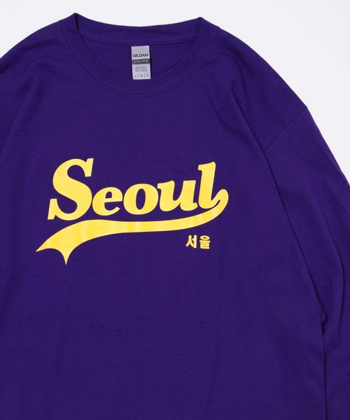 GILDAN(ギルダン)の「【GILDAN/ギルダン】韓国シティ カレッジロゴ プリントロングTシャツ ユニセックス/韓国/KOREA(Tシャツ/カットソー・メンズ・ホワイト/ブラック/パープル/グリーン・LL/3L/L)」の21枚目の写真