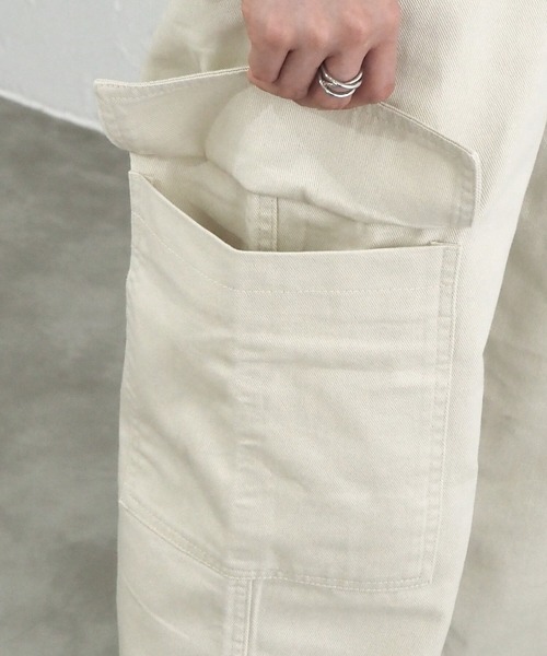 tiptop（ティップトップ）の「【2サイズ展開】カーゴパンツ【web限定Sサイズあり】（カーゴパンツ・レディース・ブラック/カーキ/アイボリー・S/M）」の13枚目の写真