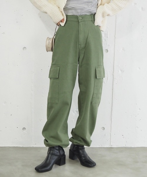 tiptop（ティップトップ）の「【2サイズ展開】カーゴパンツ【web限定Sサイズあり】（カーゴパンツ・レディース・ブラック/カーキ/アイボリー・S/M）」の19枚目の写真