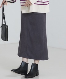 abahouse mavie | フェイクスエード&レザータイトロングスカート(スカート)