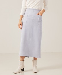 abahouse mavie | フェイクスエード&レザータイトロングスカート(スカート)