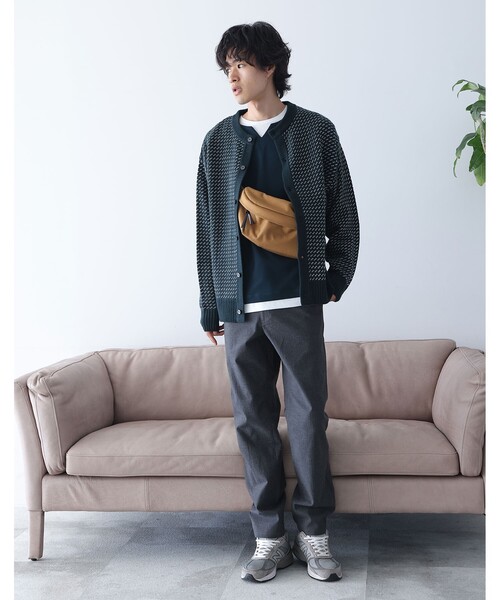 THE SHOP TK （ザ ショップ ティーケー ）の「◆【1週間穿ける】7DAYS杢ヘリンボンストレッチテーパードパンツ（その他パンツ・メンズ・ネイビー/ダークブラウン系1/ベージュ/グレー系その他/チャコールグレー・05/04/03/01/02）」の7枚目の写真