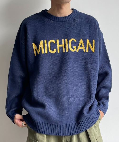 CPCM（シーピーシーエム）の「MICHIGANロゴクルーネックニット（ニット/セーター・メンズ・ホワイト/ネイビー/グリーン・MEDIUM/LARGE）」の21枚目の写真