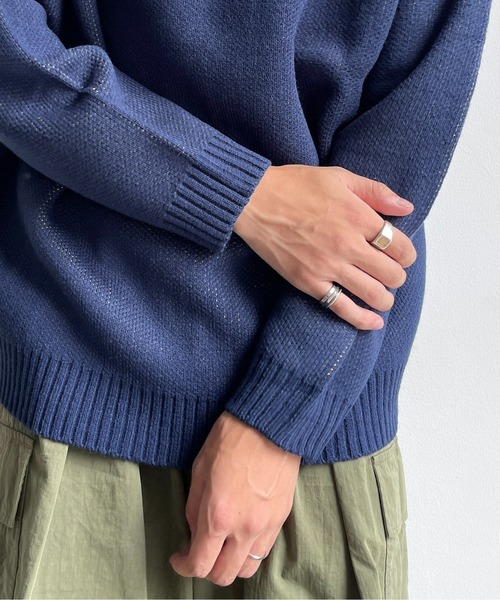 CPCM（シーピーシーエム）の「MICHIGANロゴクルーネックニット（ニット/セーター・メンズ・ホワイト/ネイビー/グリーン・MEDIUM/LARGE）」の5枚目の写真