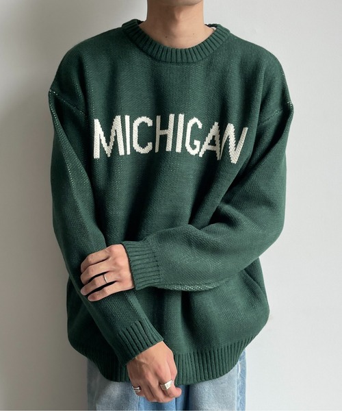 CPCM（シーピーシーエム）の「MICHIGANロゴクルーネックニット（ニット