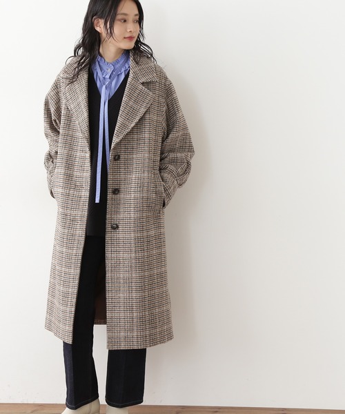 N.(N. Natural Beauty Basic)(エヌエヌナチュラルビューティーベーシック)の「【S Size Line】◆タックスリーブチェスターコ-ト(チェスターコート・レディース・ブラック/ベージュ/チェック・SMALL/MEDIUM)」の17枚目の写真