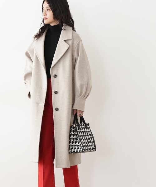 N.(N. Natural Beauty Basic)(エヌエヌナチュラルビューティーベーシック)の「【S Size Line】◆タックスリーブチェスターコ-ト(チェスターコート・レディース・ブラック/ベージュ/チェック・SMALL/MEDIUM)」の19枚目の写真