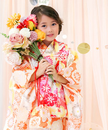 3歳　七五三　黄色 着物 ren-3hs0032_2.jpg