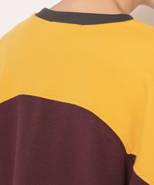 KBF（ケイビーエフ）の「パネルスウェット（Tシャツ/カットソー・レディース・グレー/ボルドー・ONE）」の9枚目の写真