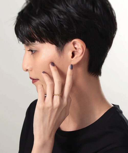 COCOSHNIK（ココシュニック）の「シルバー チェーンリング グリームチェーン GP（リング・レディース・ホワイト系その他7・10/13/16）」の5枚目の写真