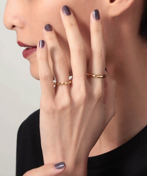 COCOSHNIK（ココシュニック）の「シルバー チェーンリング グリームチェーン GP（リング・レディース・ホワイト系その他7・10/13/16）」の4枚目の写真