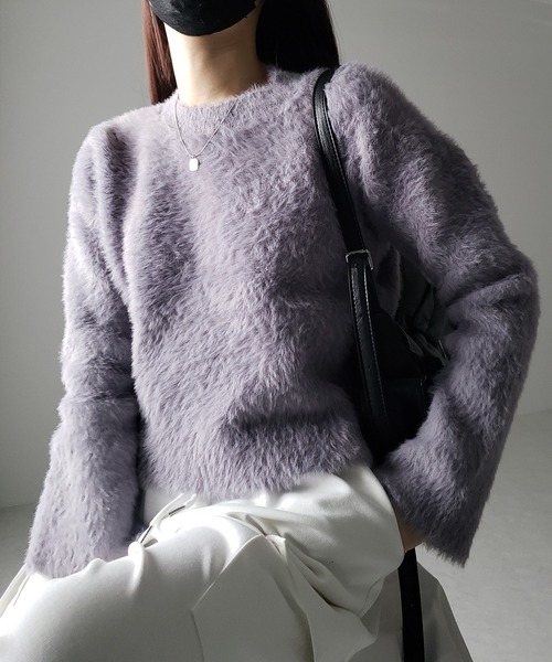 セール】※※【 新色追加／10color 】カラーリッチシャギーニット