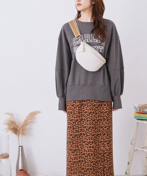 FREE'S MART（フリーズマート）の「◆フロッキーカレッジロゴスウェット（Tシャツ/カットソー・レディース・ホワイト/ブラック/グリーン・FREE）」の18枚目の写真