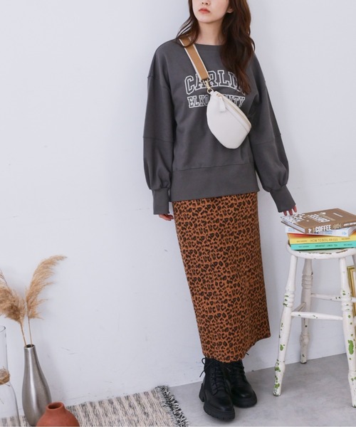 FREE'S MART（フリーズマート）の「◆フロッキーカレッジロゴスウェット（Tシャツ/カットソー・レディース・ホワイト/ブラック/グリーン・FREE）」の15枚目の写真