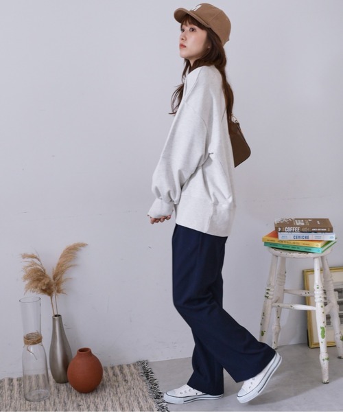 FREE'S MART（フリーズマート）の「◆フロッキーカレッジロゴスウェット（Tシャツ/カットソー・レディース・ホワイト/ブラック/グリーン・FREE）」の19枚目の写真