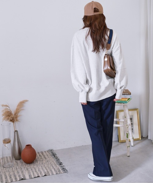 FREE'S MART（フリーズマート）の「◆フロッキーカレッジロゴスウェット（Tシャツ/カットソー・レディース・ホワイト/ブラック/グリーン・FREE）」の16枚目の写真