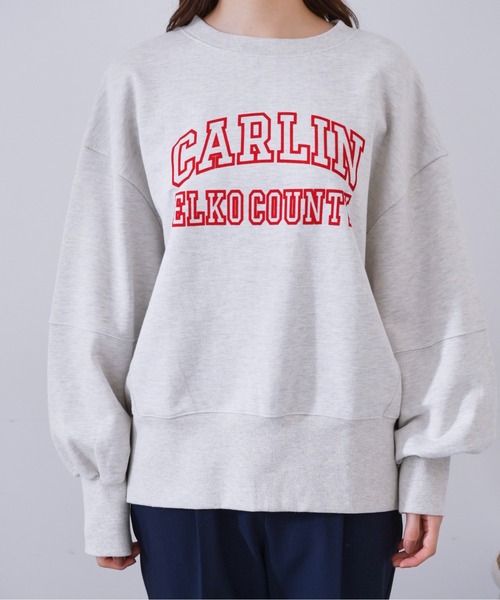 FREE'S MART（フリーズマート）の「◆フロッキーカレッジロゴスウェット（Tシャツ/カットソー・レディース・ホワイト/ブラック/グリーン・FREE）」の10枚目の写真