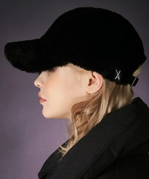 VARZAR（バザール）の「VARZAR(バザール)/Fur logo point ball cap/ファー ロゴ ポイント ベースボール キャップ（キャップ）」