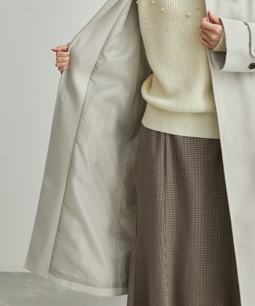 ROPE' PICNIC（ロペピクニック）の「ジャージメルトンステンカラーコート（ステンカラーコート・レディース・ライトグレー/ブラウン系その他/ブルー系その他3・38/36）」の16枚目の写真