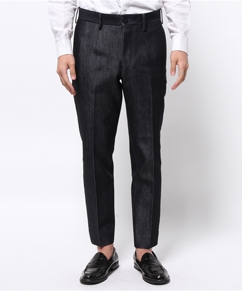 EDIFICE（エディフィス）の「◇コットン/シルク デニムワンダーツテーパードトラウザー（デニムパンツ・メンズ・ネイビー・48/46/44）」の4枚目の写真