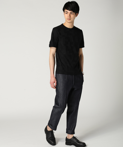 EDIFICE（エディフィス）の「◇コットン/シルク デニムワンダーツテーパードトラウザー（デニムパンツ・メンズ・ネイビー・48/46/44）」の15枚目の写真