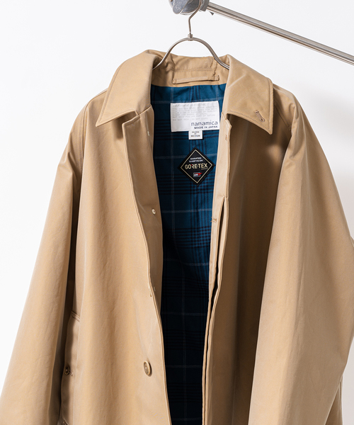 nanamica(ナナミカ)の「【nanamica / ナナミカ】 GORE-TEX Balmacaan Coat(ステンカラーコート・メンズ・ネイビー/ベージュ・SMALL/MEDIUM)」の3枚目の写真