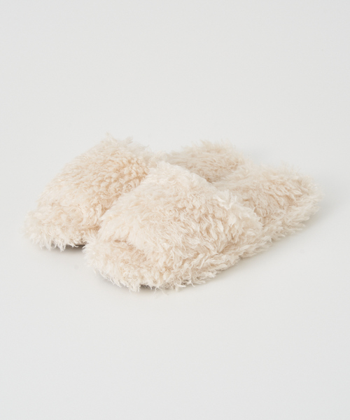 collex（コレックス）の「プードルファールームシューズ（ルームシューズ/スリッパ・レディース・グレー/アイボリー・フリー）」の7枚目の写真